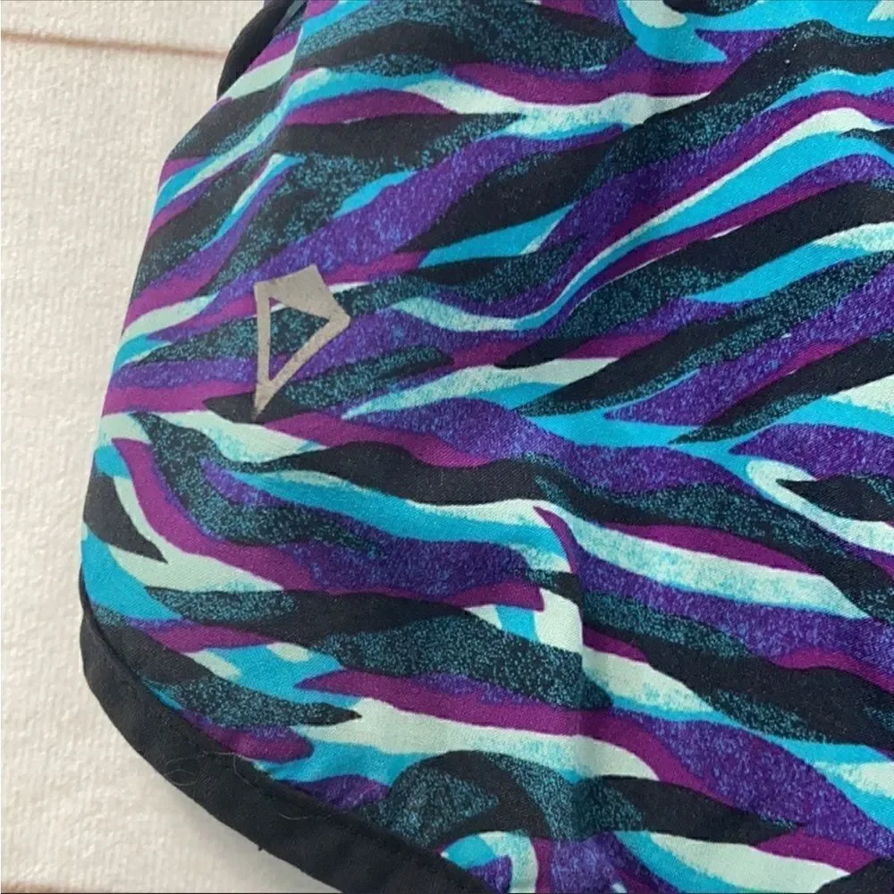 Ivivva By Lululemon Speedy Shorts Black, Blue & Purple Zebra Print